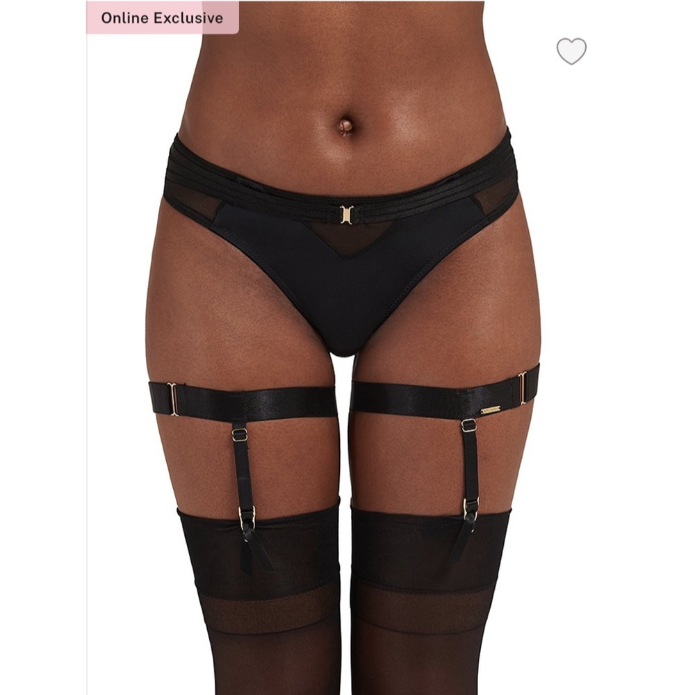 Bluebella Black Lingerie Garter Suspenders